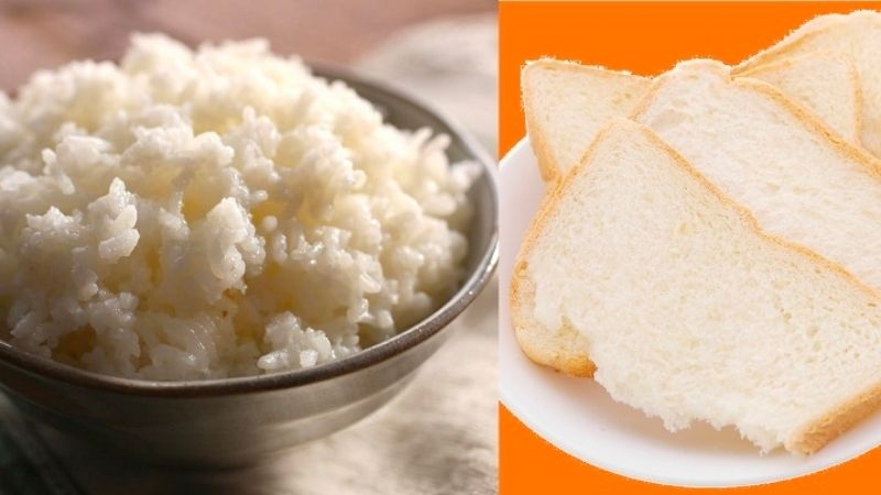 Bánh mì trắng, mì ống và gạo