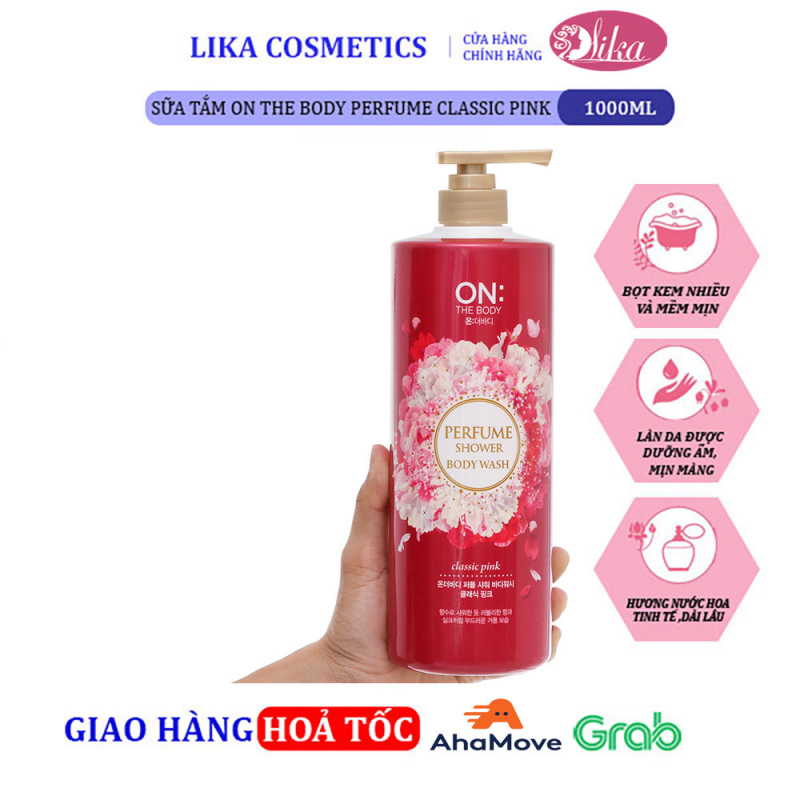 Sữa tắm dưỡng ẩm hương nước hoa On: The Body Perfume Classic Pink 1000g